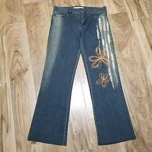 Vintage Laura Biagiotti Blue Jeans 30 Womens 90s / Y2k Embellished Boho 32 x 29